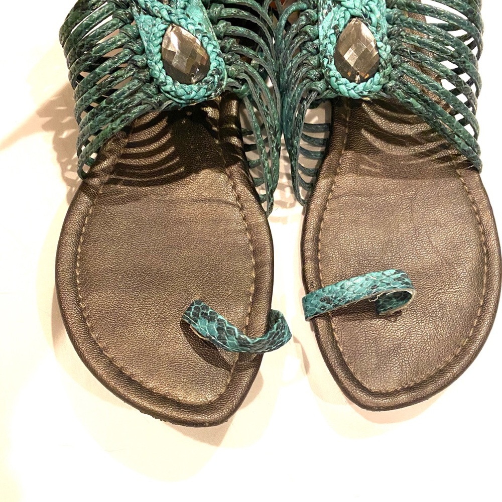 Turquoise sandals - Picture 10 of 15